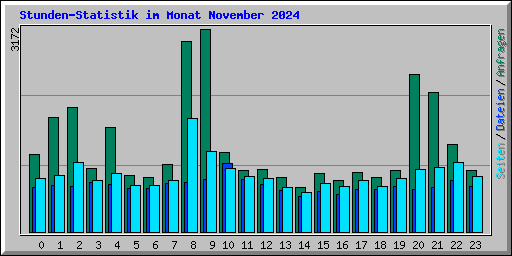 Stunden-Statistik im Monat November 2024